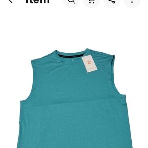 Zelos Womens Teal Sleeveless Top Active Wear Moisture Wicking